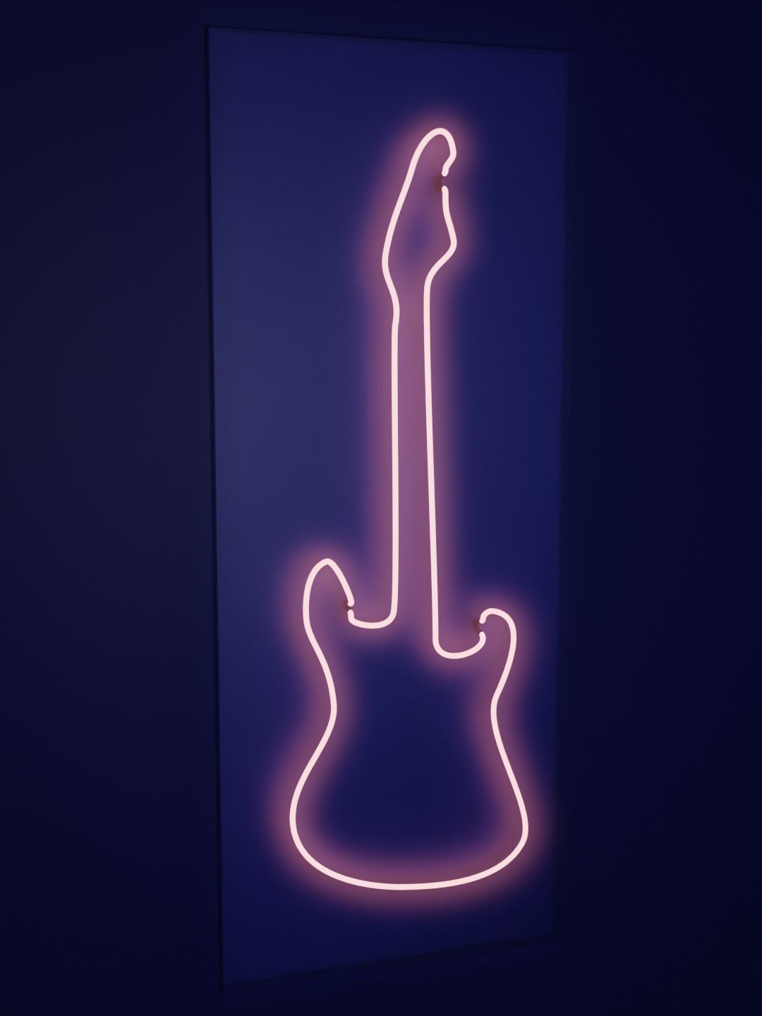 3D model Neon Guitar VR / AR / lowpoly CGTrader