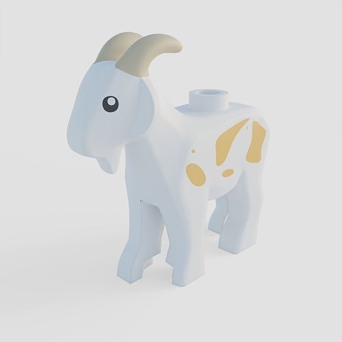 LEGO Goatfig 3D model rigged CGTrader