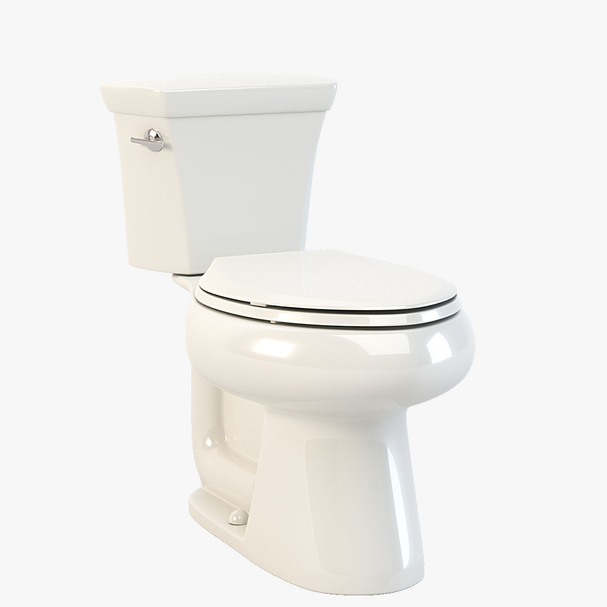 Kohler Highline K 3999 Comfort Height Toilet Commode with Lever 3D