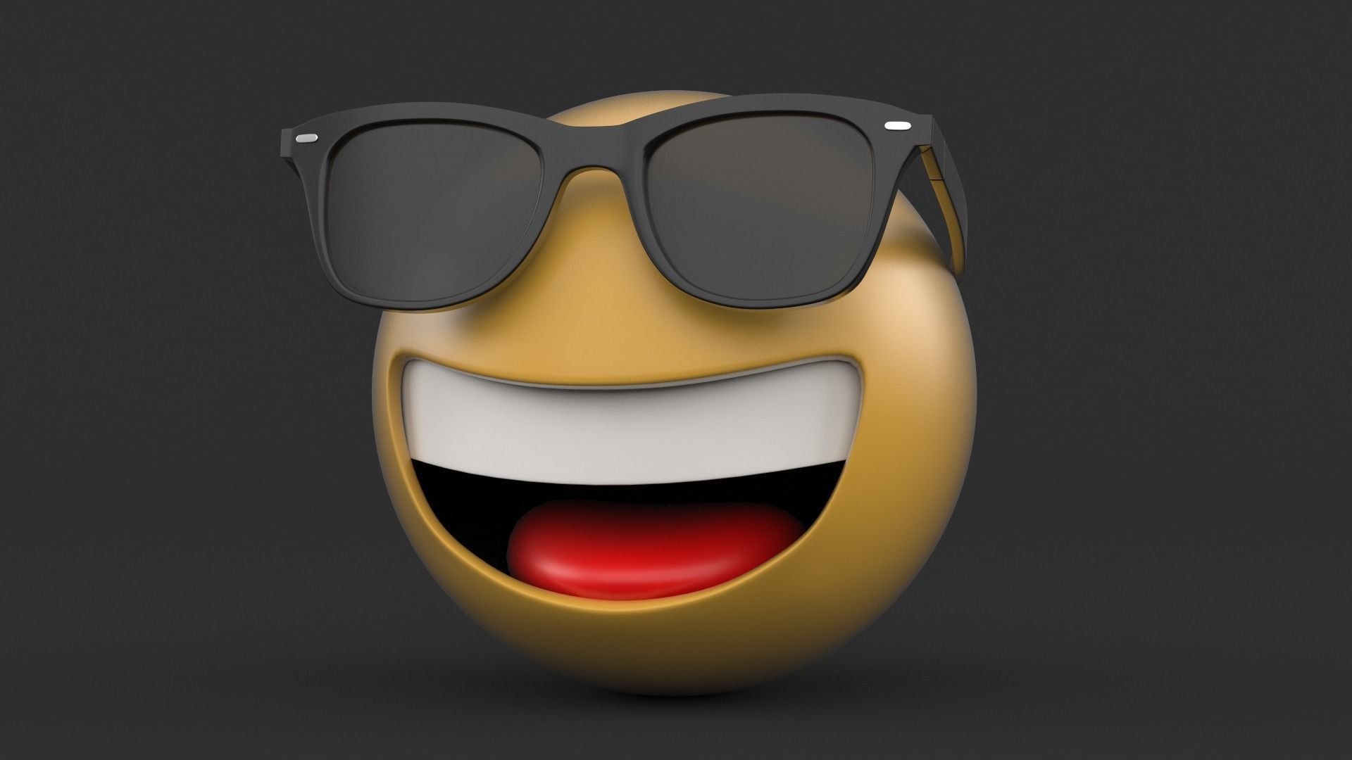 Emoji with Sunglass 3D model CGTrader
