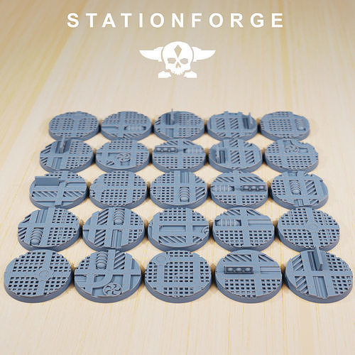 25 Industrial Bases 25mm 3D model 3D printable CGTrader