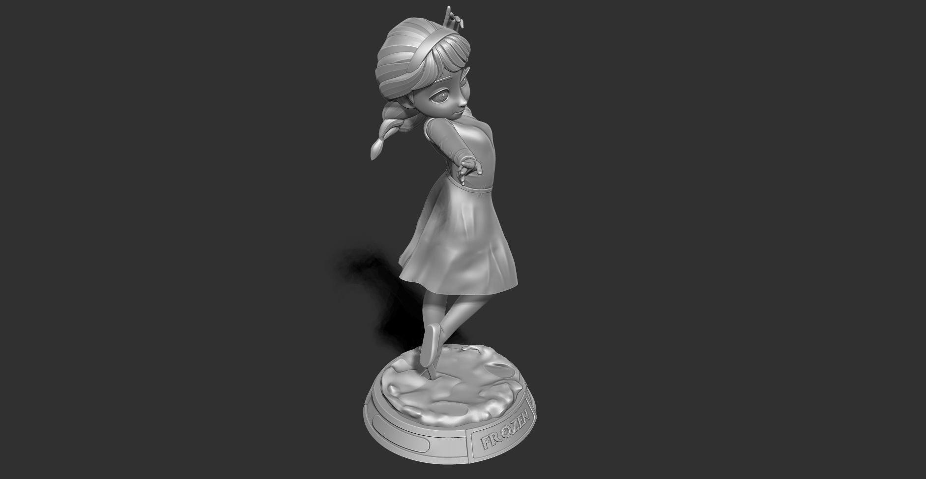 Young Elsa 3D model 3D printable | CGTrader
