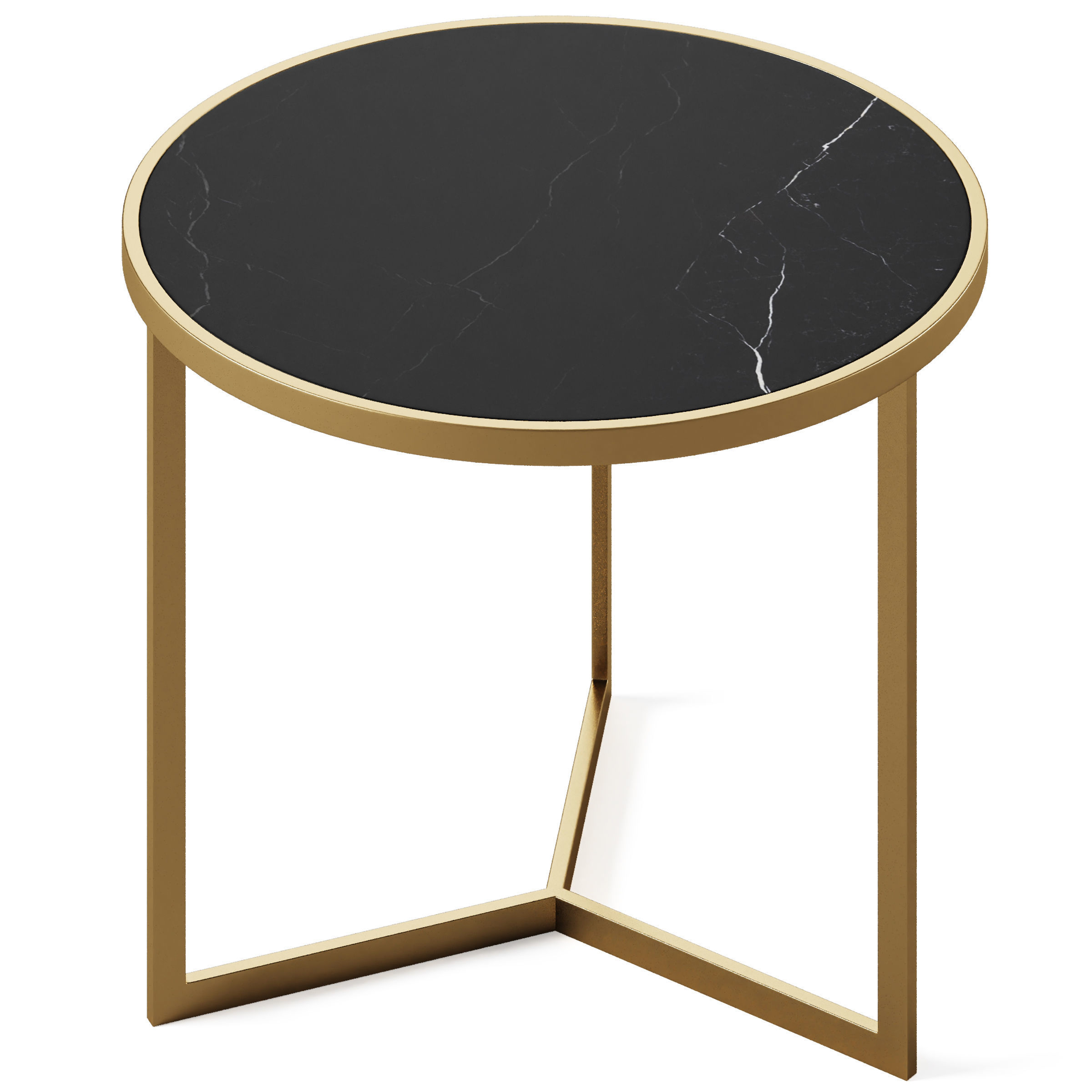 Coffee table with marble by GLASAR 3D model CGTrader