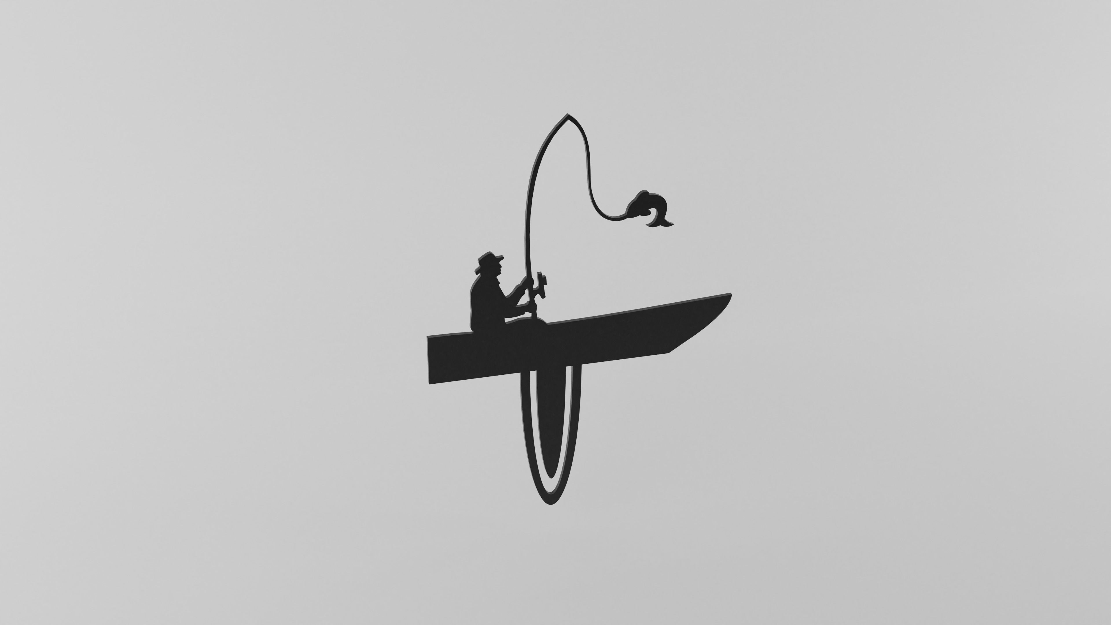 Fisherman Bookmark 3D model 3D printable | CGTrader