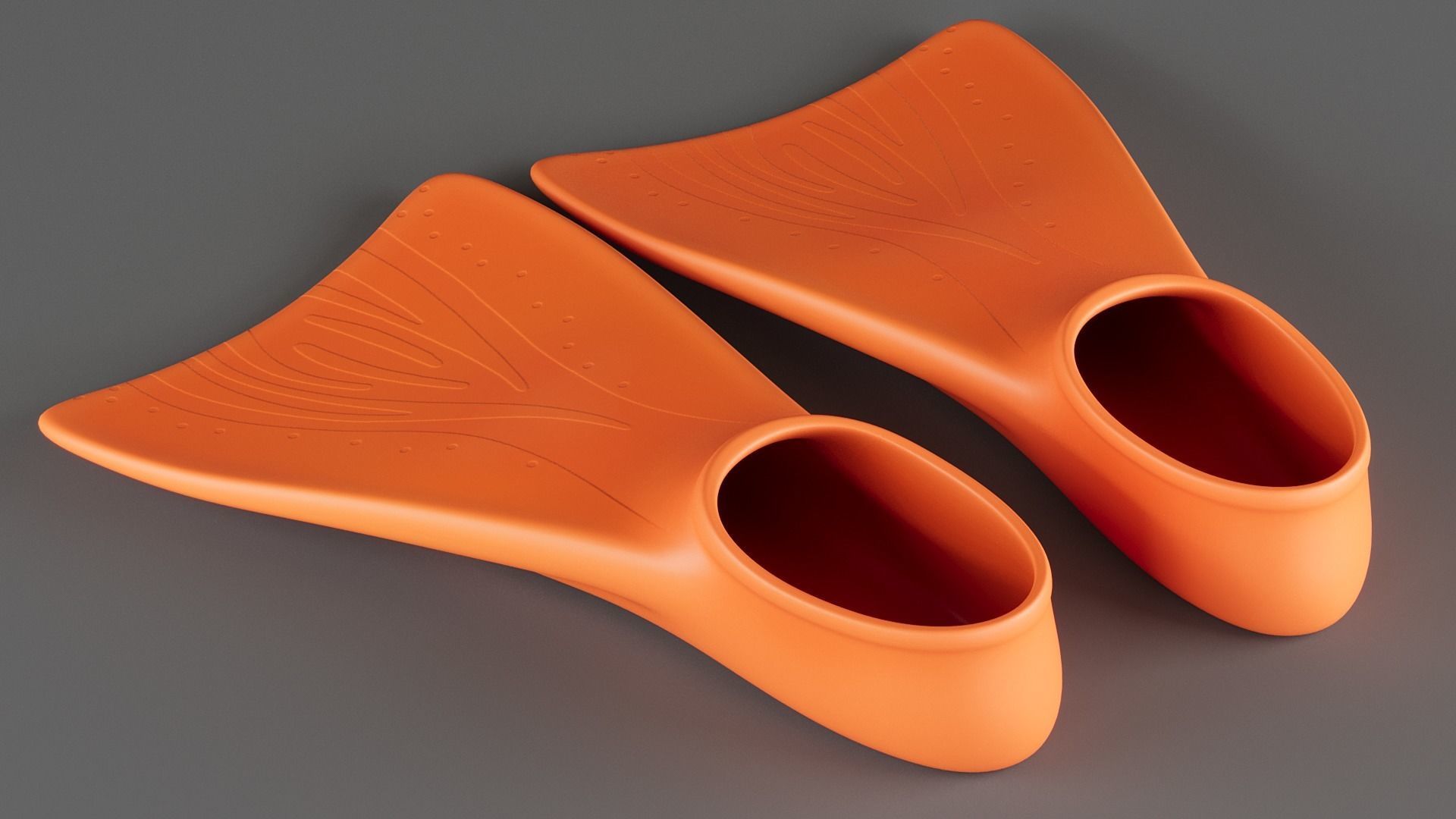 Swim Fins PBR 3D model CGTrader