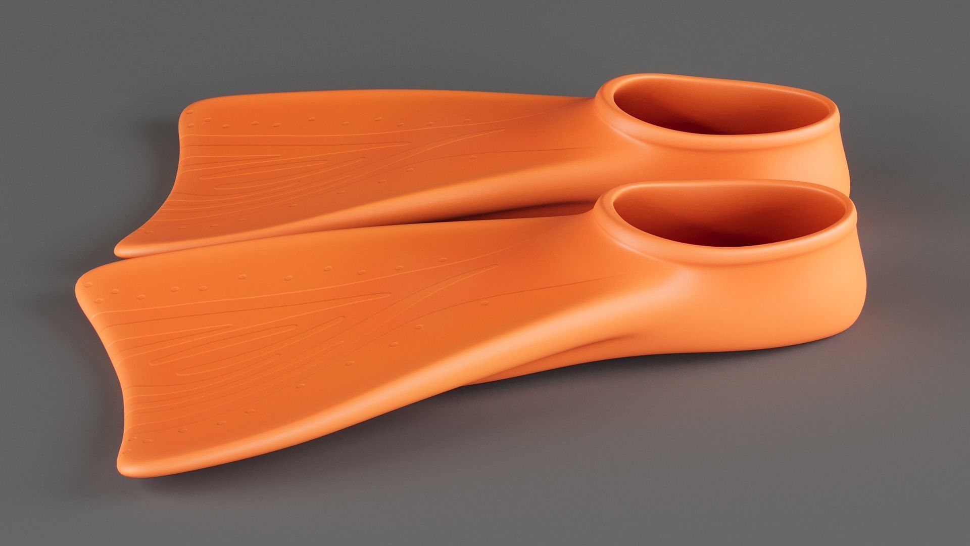 Swim Fins PBR 3D model CGTrader