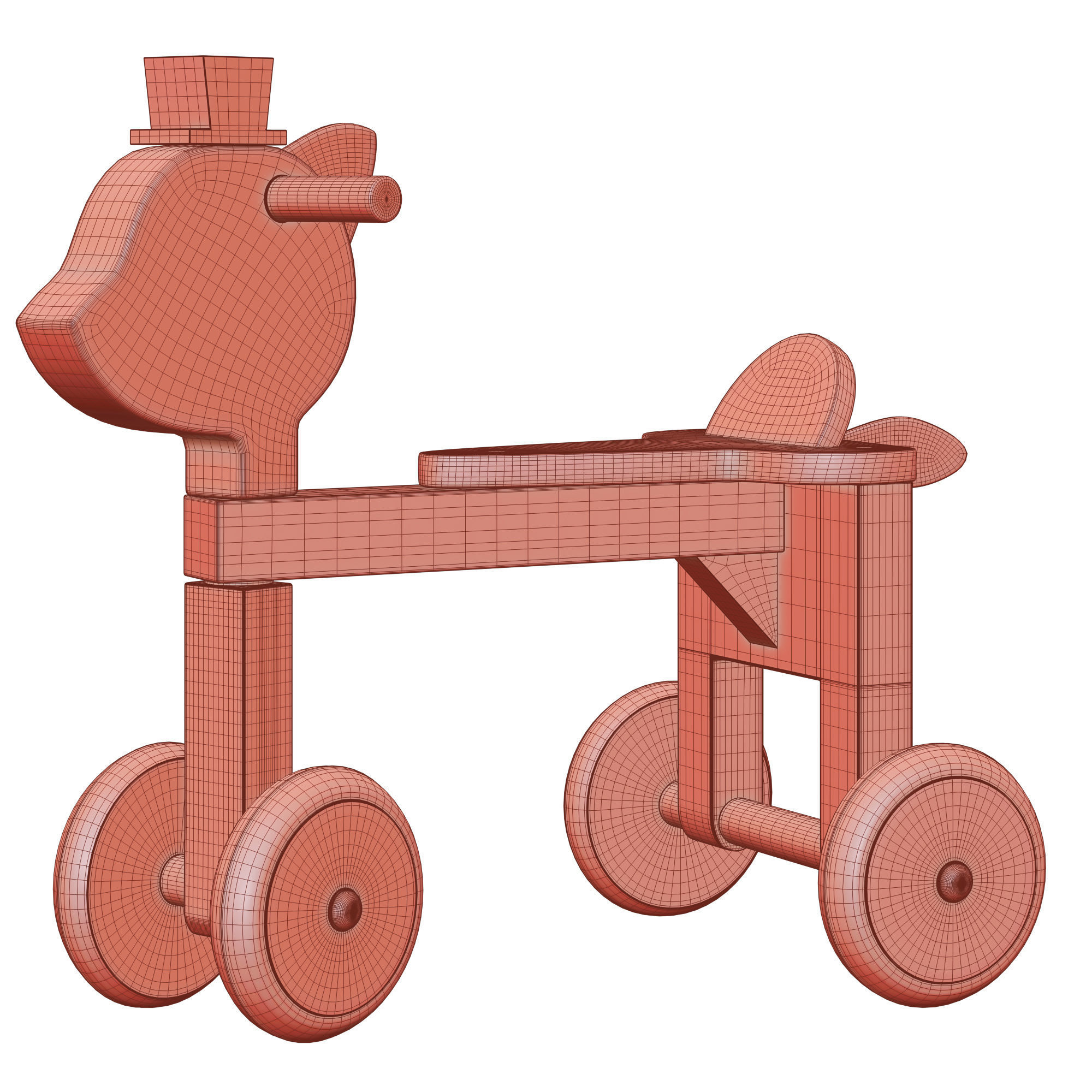 Fox ride on wood Janod 3D model CGTrader