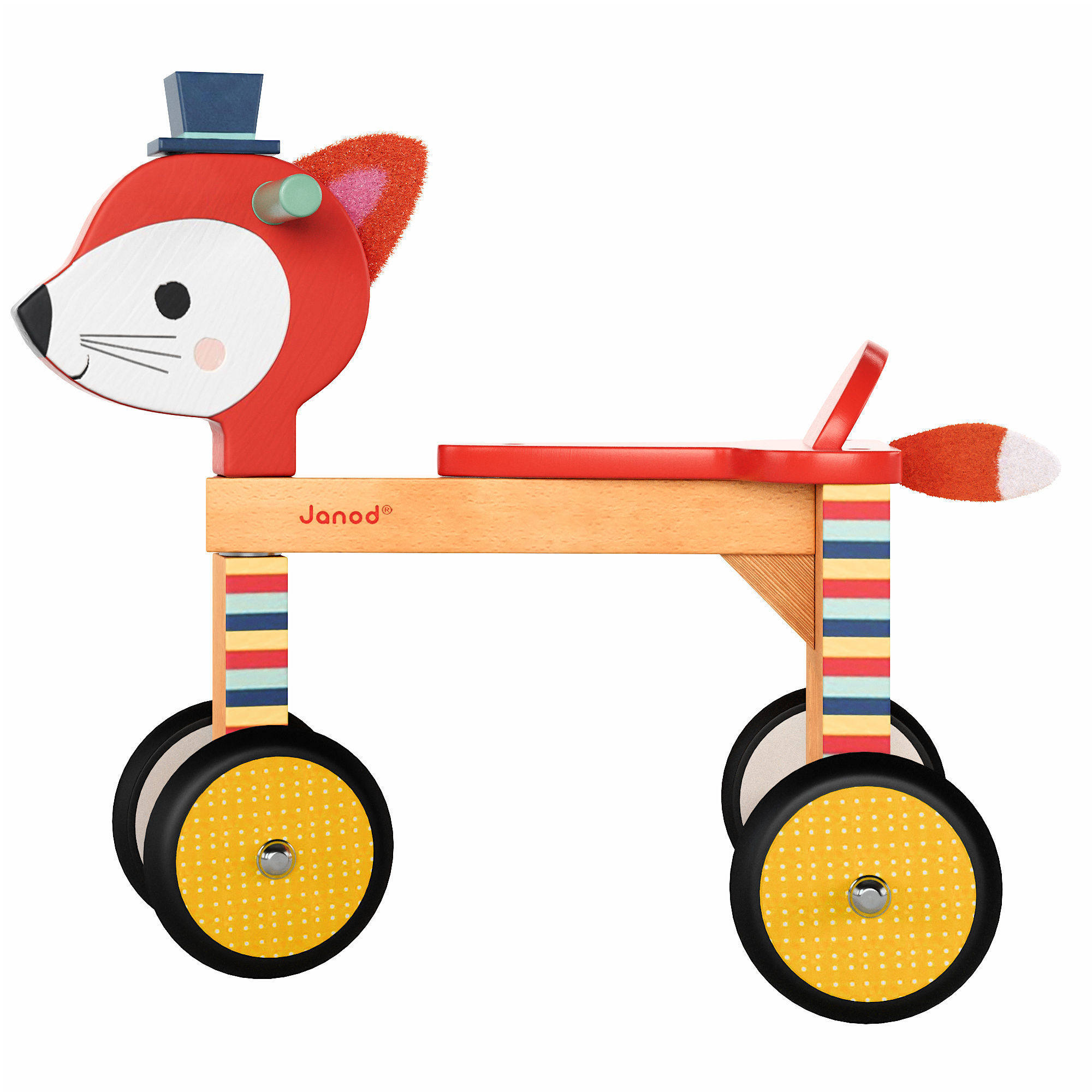 Fox ride on wood Janod 3D model CGTrader