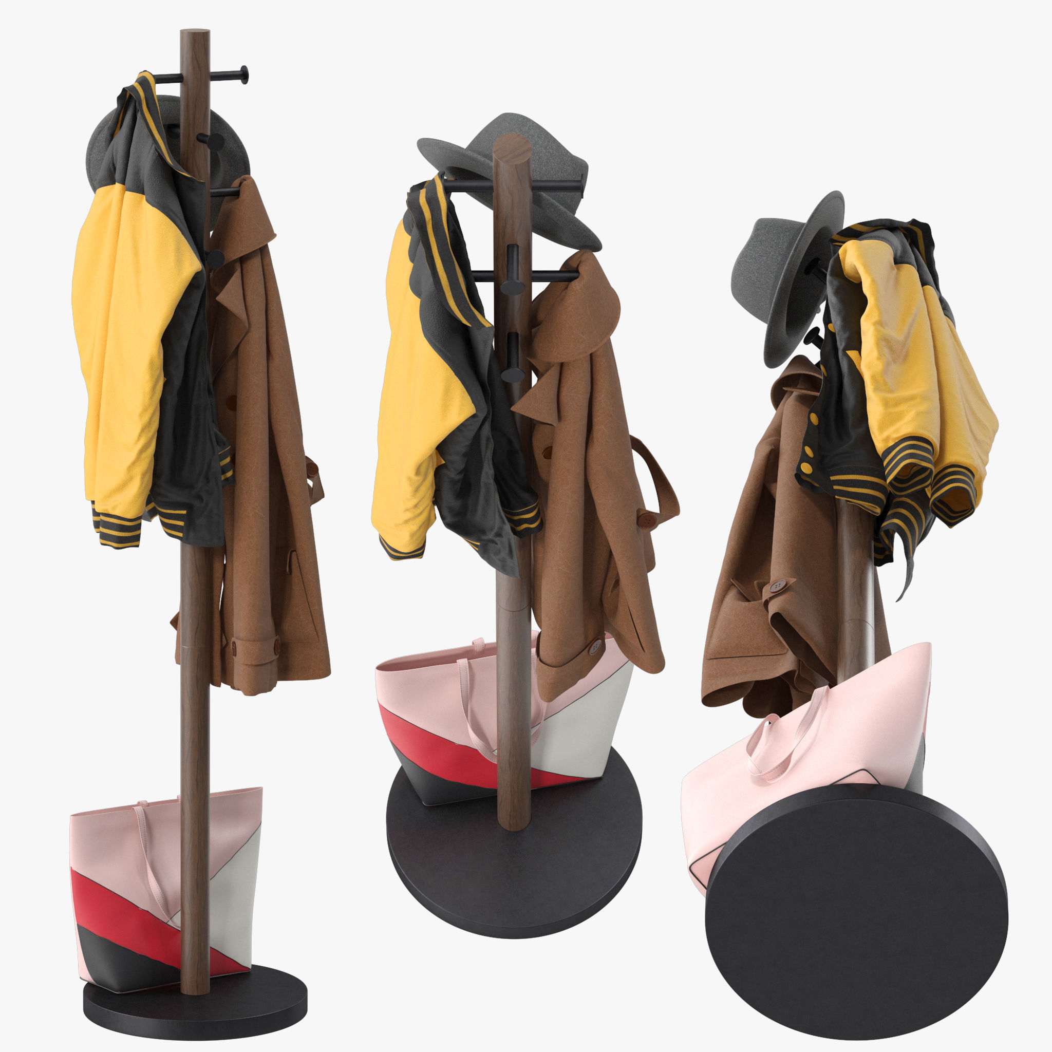 Pillar Coat Rack 3D model | CGTrader