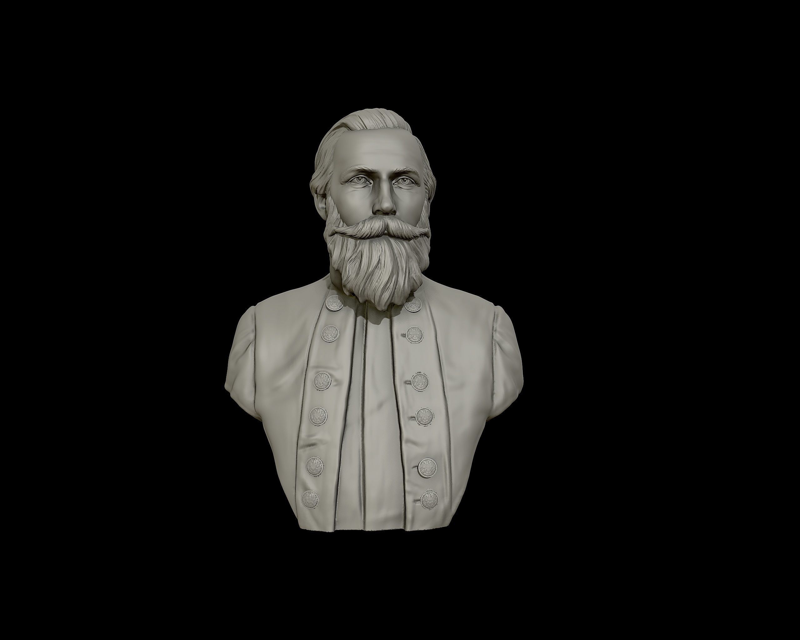 General James Ewell Brown Stuart bust sculpture 3D model 3D printable ...
