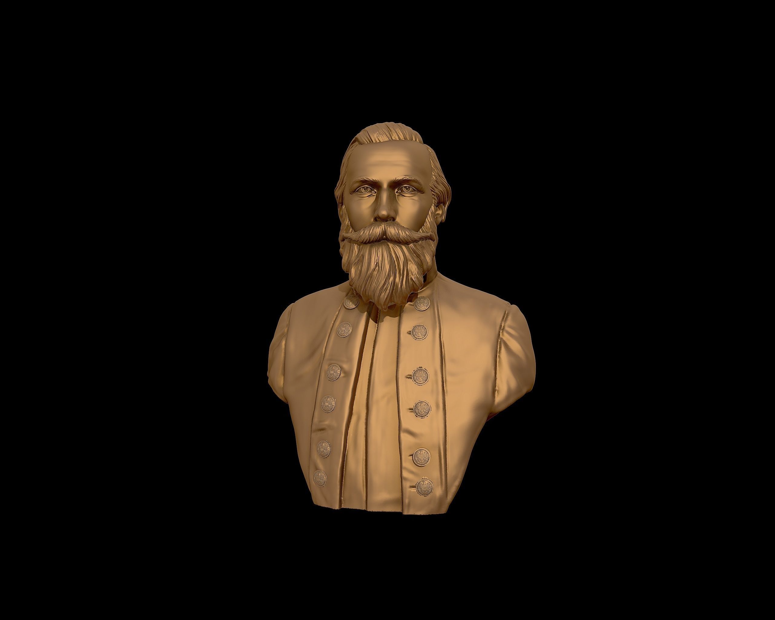 General James Ewell Brown Stuart bust sculpture 3D model 3D printable ...