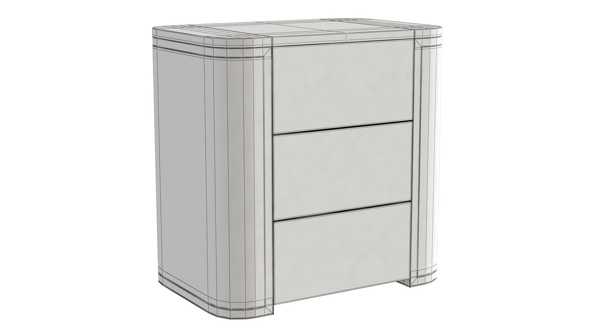 FENDI CASA Mercury Bedside Table 3D model CGTrader