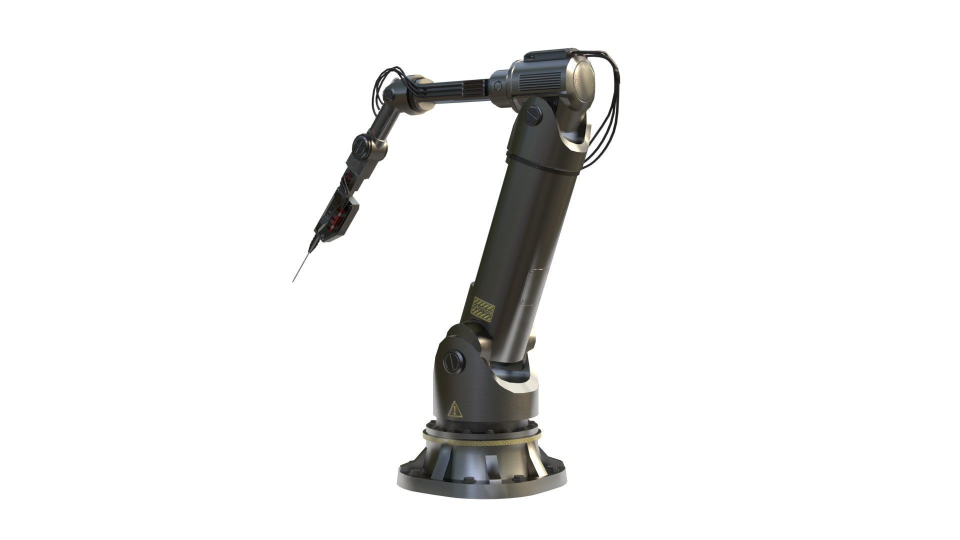 3D model Industrial Robotic Arm with Rigged and Animated VR / AR / low ...