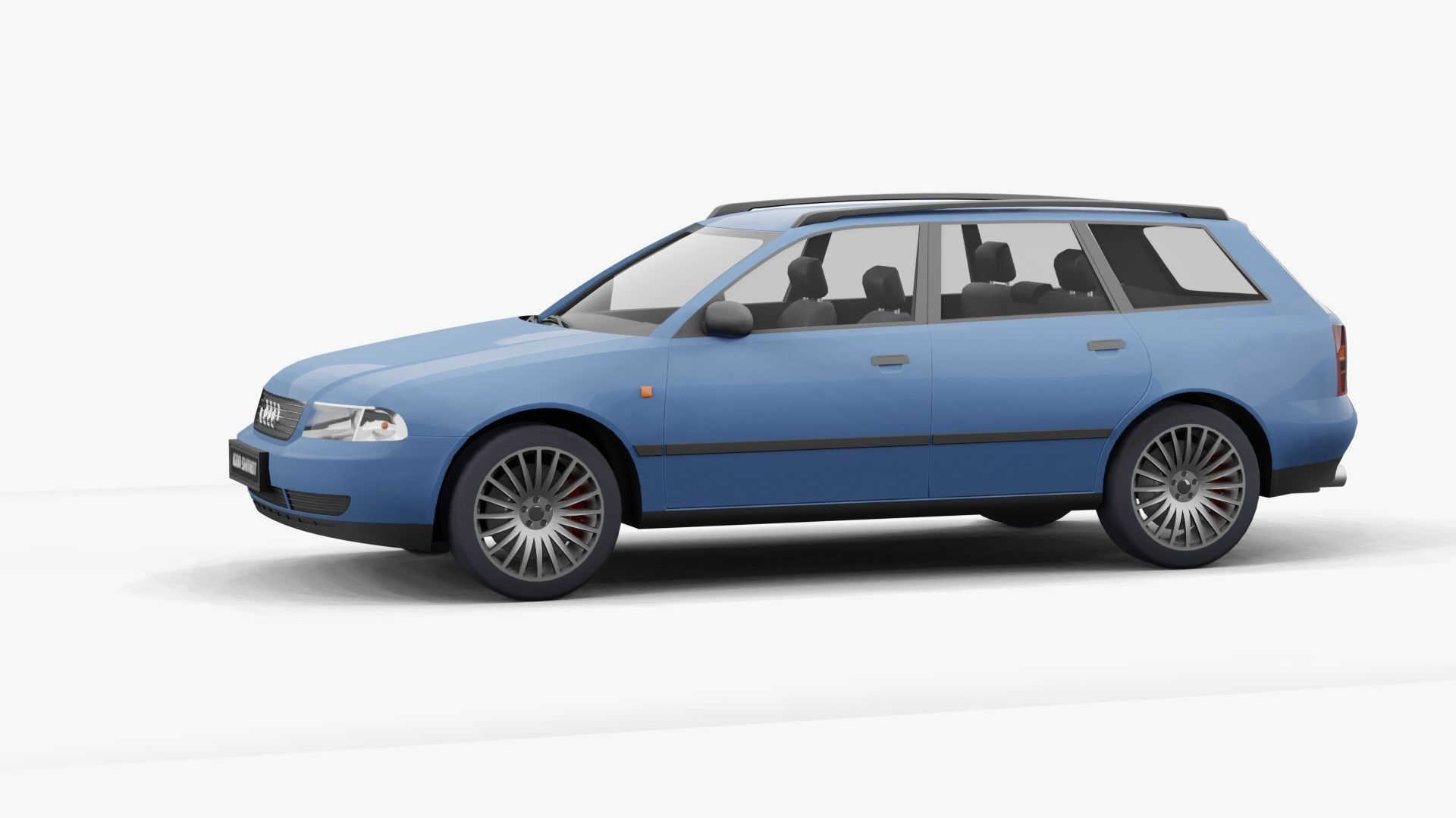 3D model Audi A4 B5 1996 station wagon lowpoly VR / AR / low-poly
