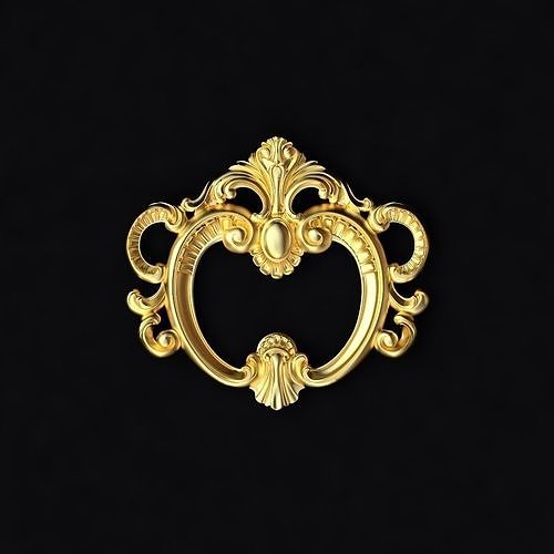 Central decor ornament for furniture 3D model CGTrader