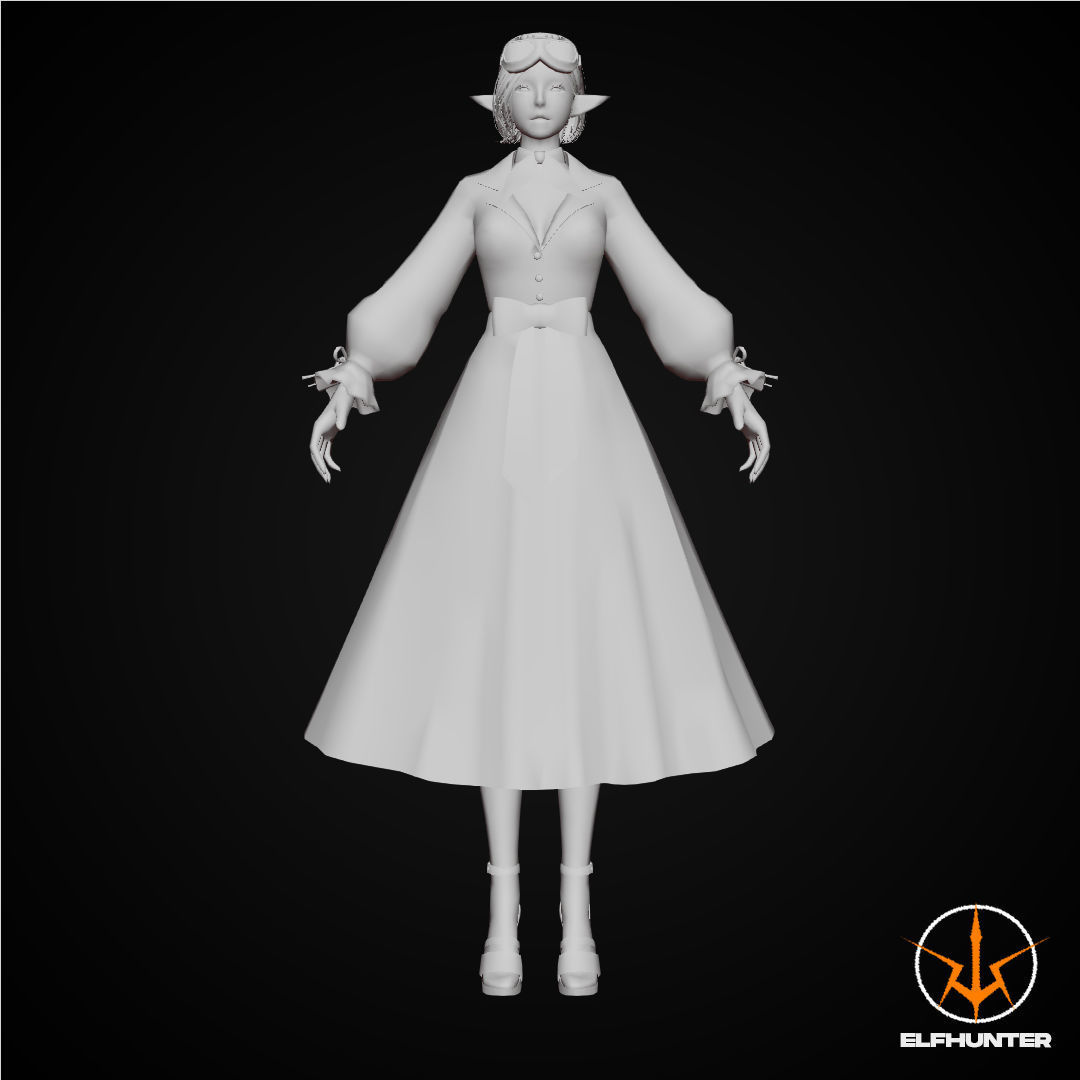 3D model EXCLUSIVE EDITION RIGGED CHARACTER ELF HOLIDAY VR / AR / low ...