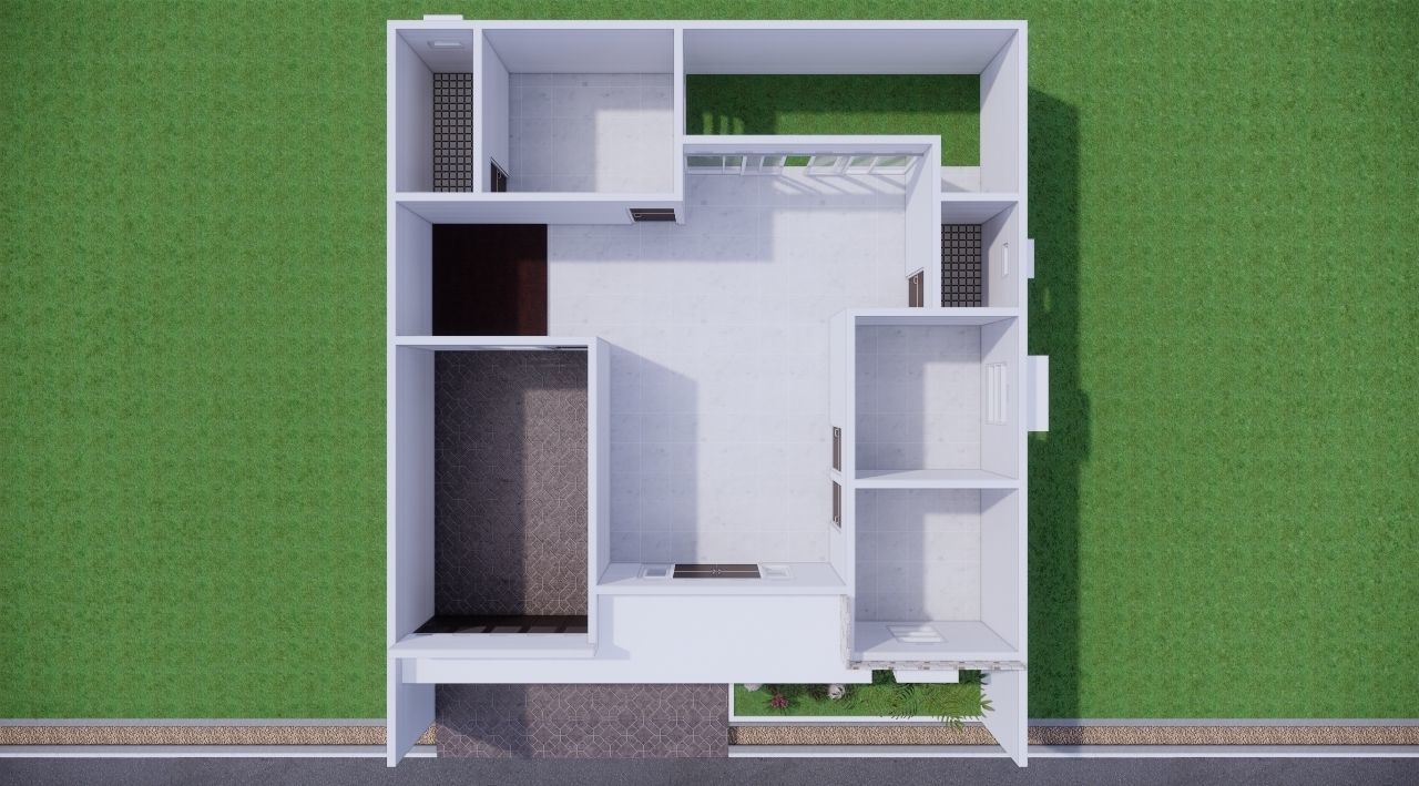 MINIMALIST HOUSE DESIGN 10 x12 METER - 3D SKETCHUP v2015 3D model 3D ...