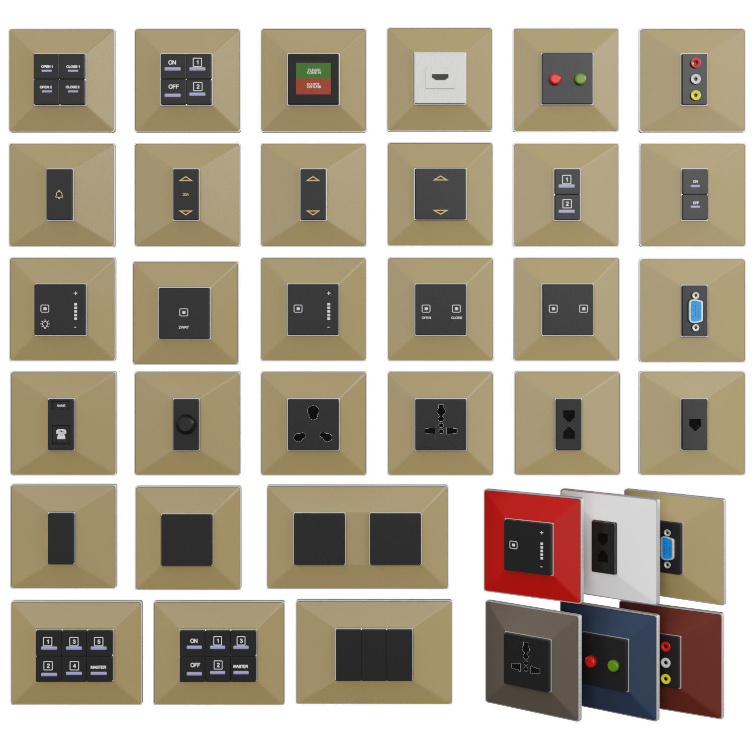 GM switches 3D model CGTrader