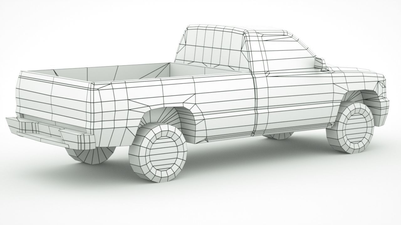 3D model Chevrolet Silverado 2000 VR / AR / low-poly | CGTrader