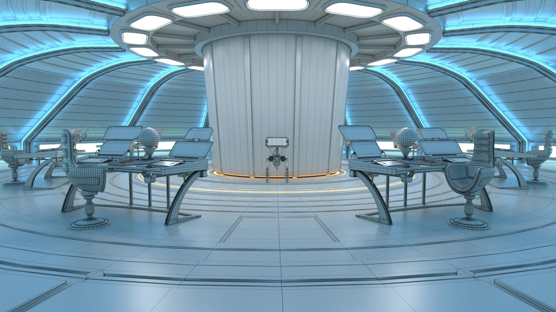 Sci Fi Interior Station 3D model | CGTrader