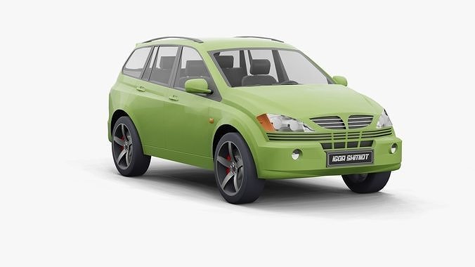 3D model SsangYong Kyron 2006 lowpoly VR / AR / low-poly | CGTrader