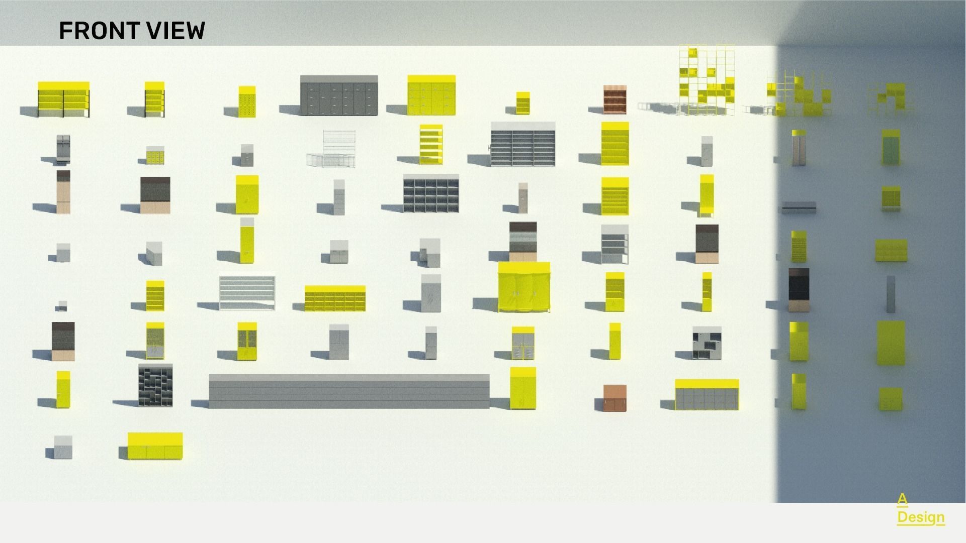 and shelves Pack of revit families 3D model 3D model CGTrader