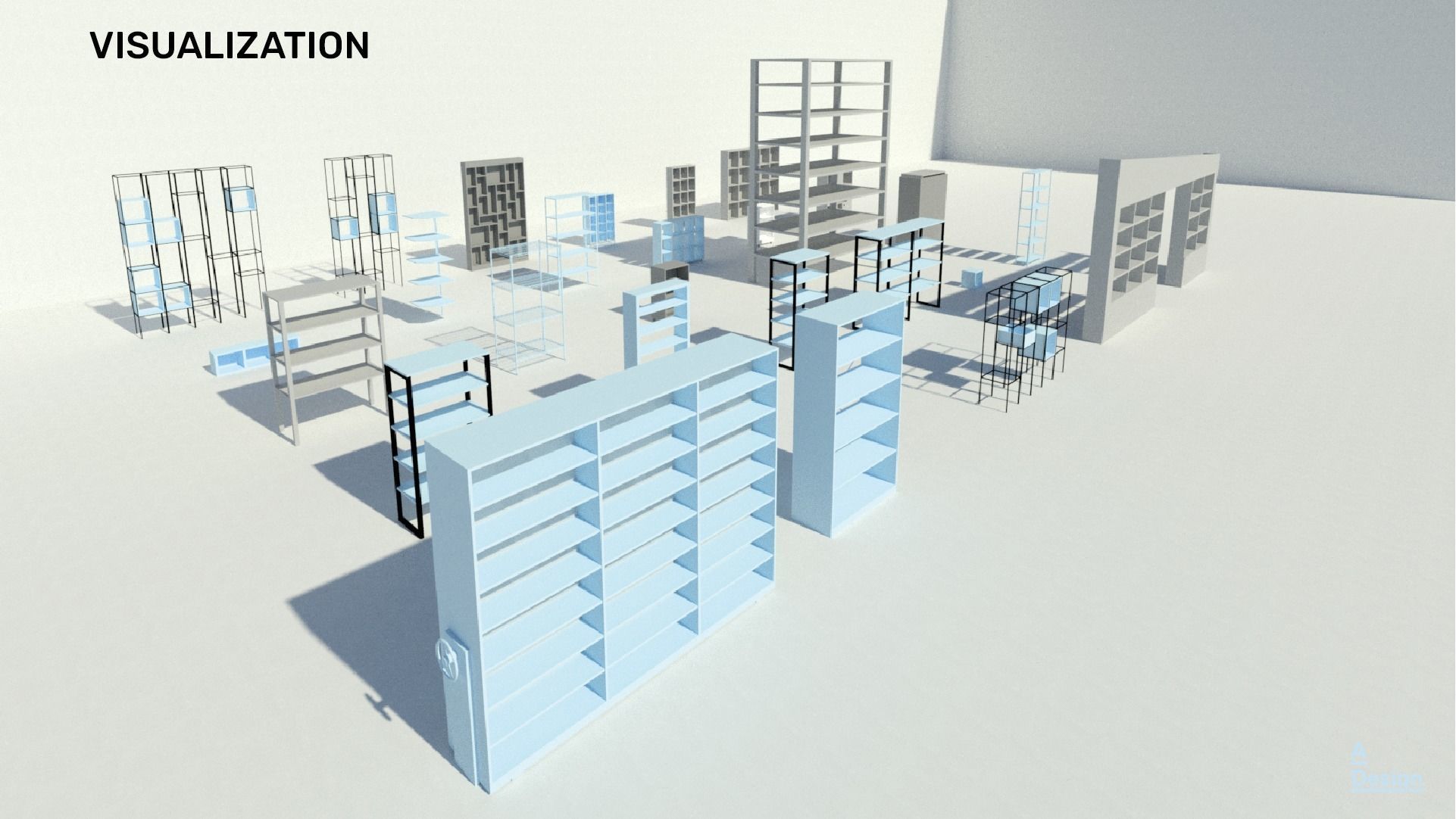 Shelving Pack of revit families 3D model CGTrader