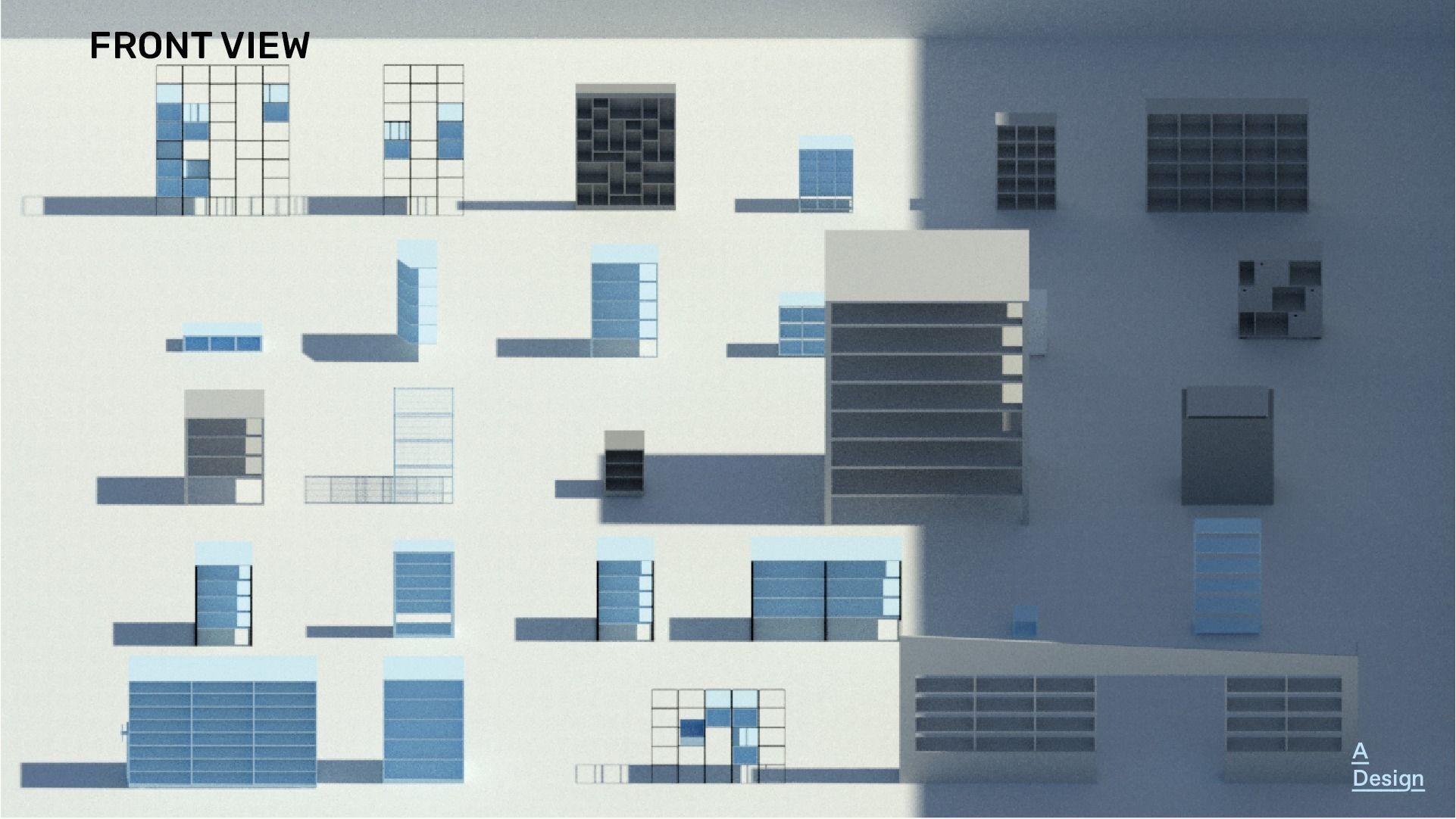 Shelving Pack of revit families 3D model CGTrader