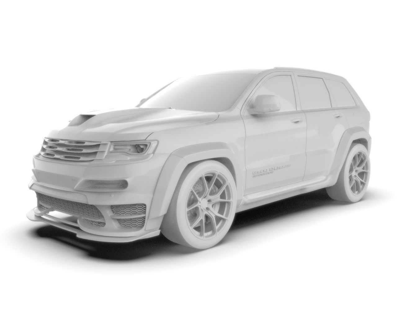 3D model Jeep Grand Cherokee TrackHawk Custom BodyKit VR / AR / low