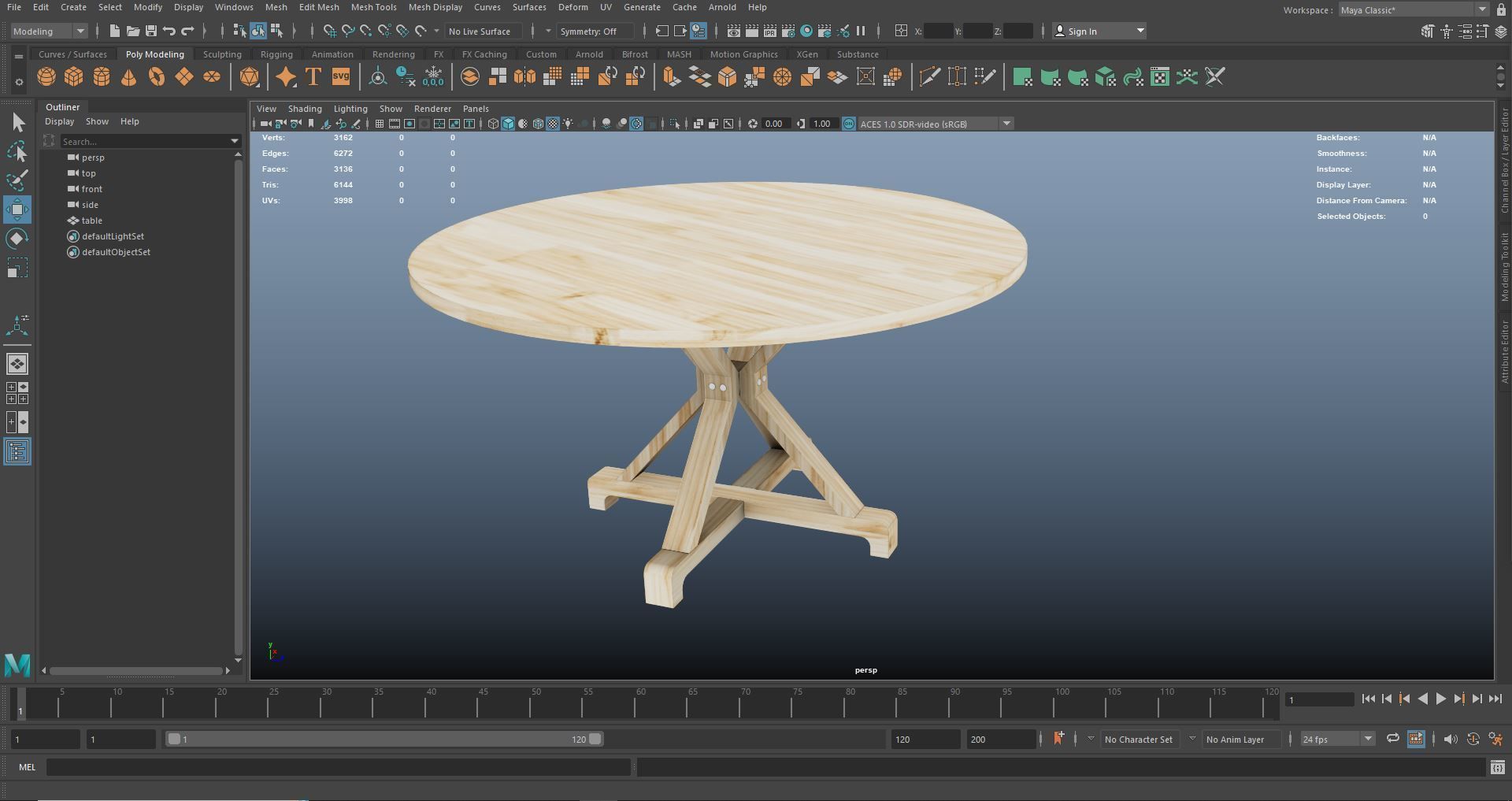3D model Round Table Round Table V4 3D Model VR AR PBR VR / AR / low ...