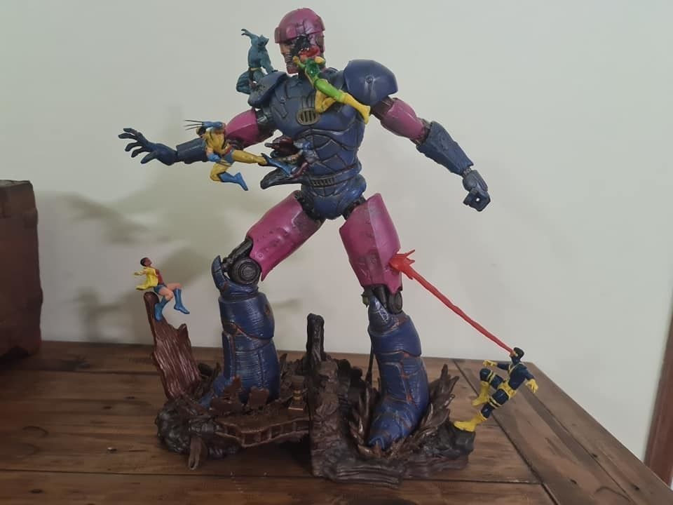 xmen vs sentinel Diorama 3D model 3D printable CGTrader