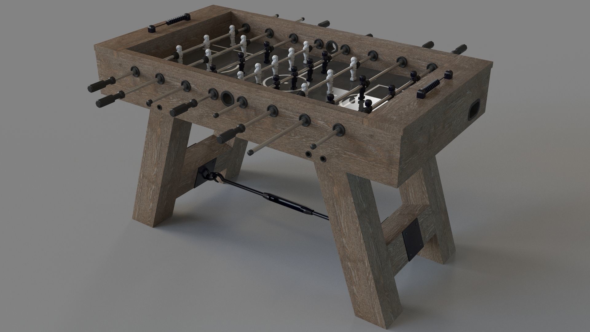 Pottery Barn Foosball Table 3D model CGTrader