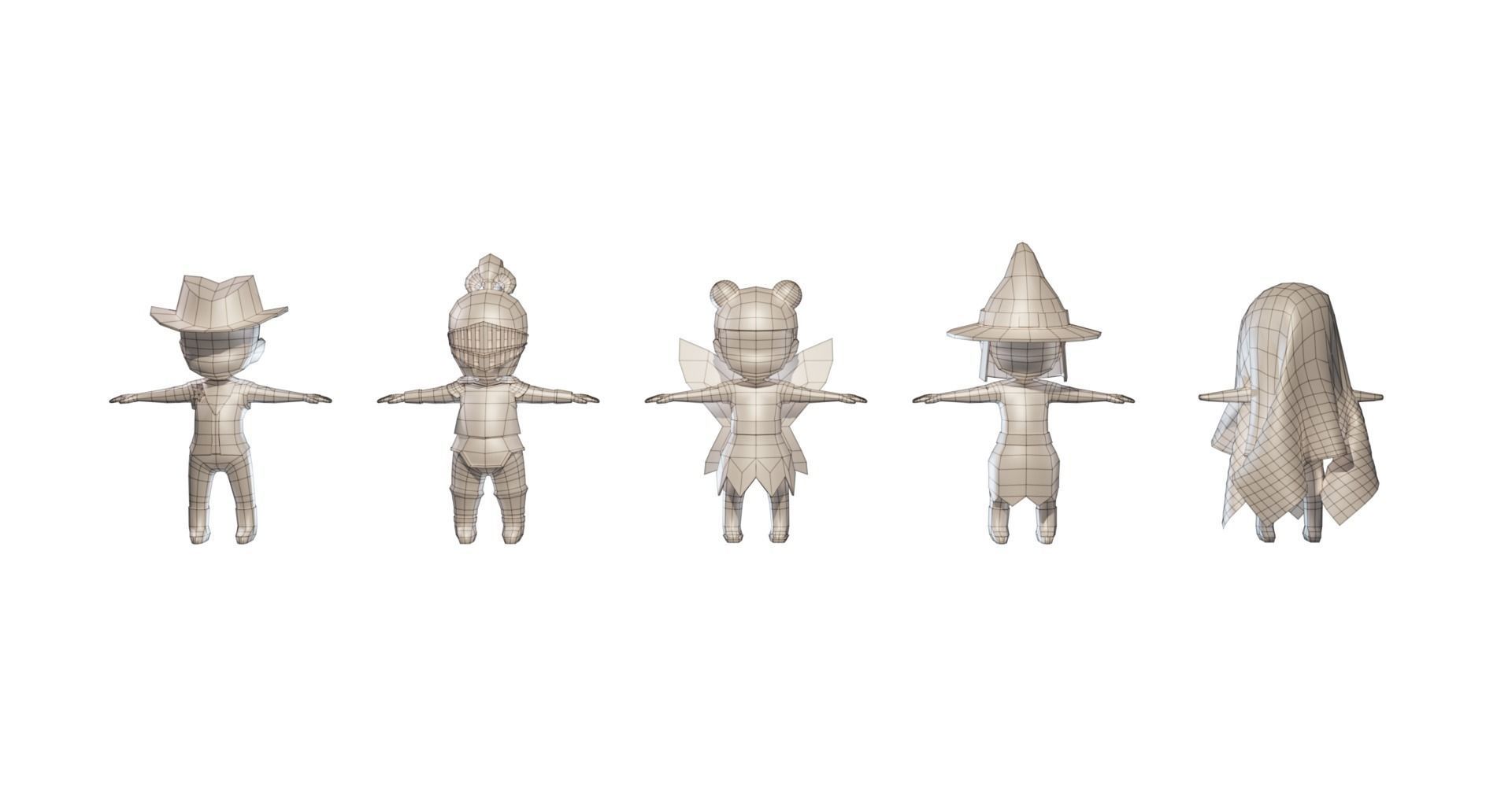 3D model Various low poly characters VR / AR / low-poly | CGTrader