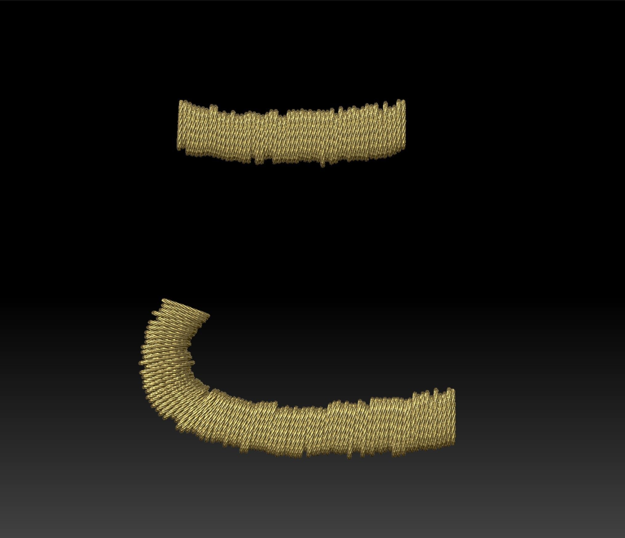 EmbroideryCG Font Japan Hiragana01A Zbrush IMM Brush 3D model CGTrader