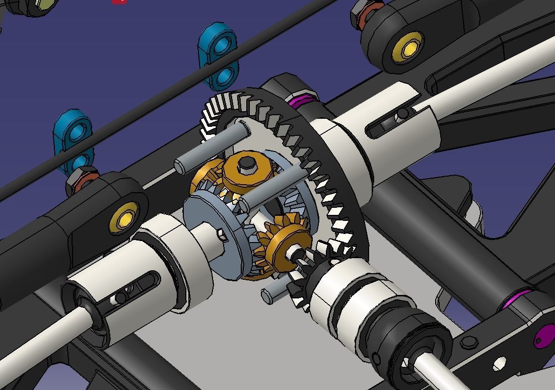 RC methanol fuel car chassis 3D model CGTrader