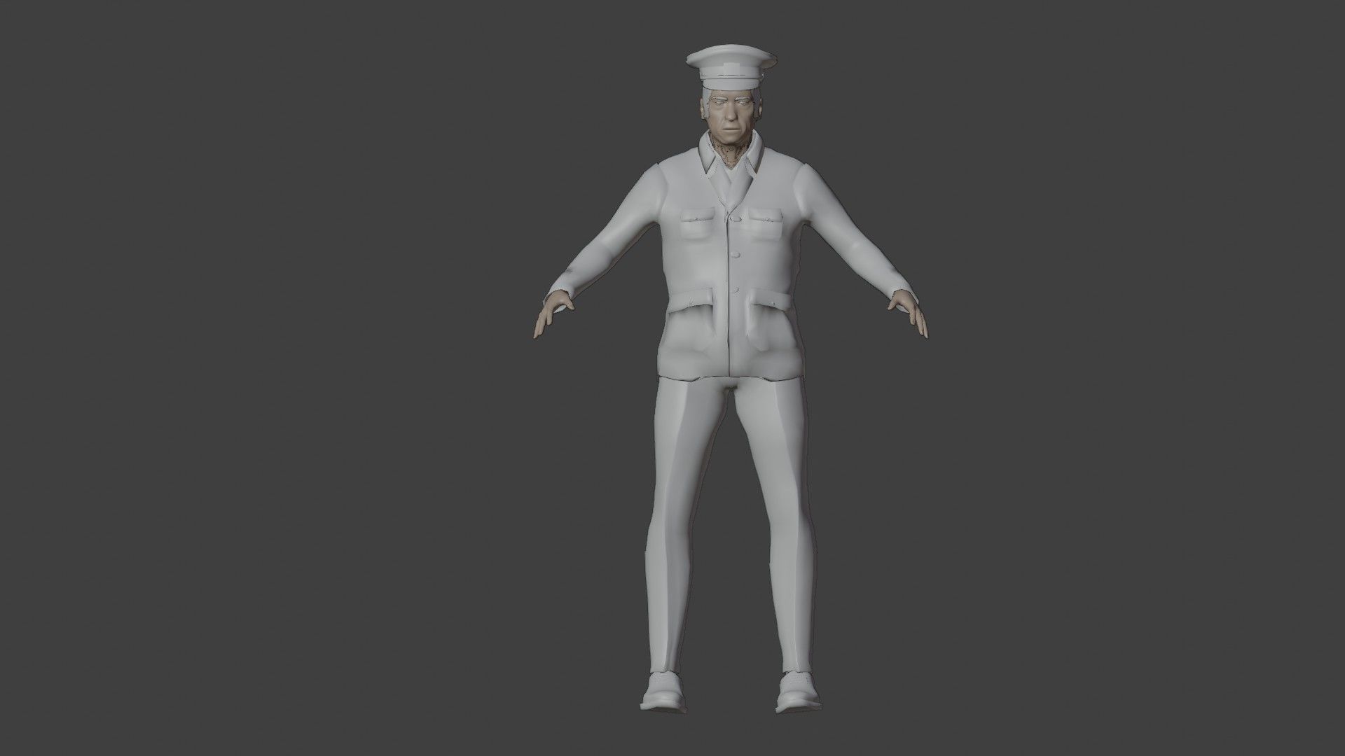 3D model Train Conductor VR / AR / lowpoly CGTrader