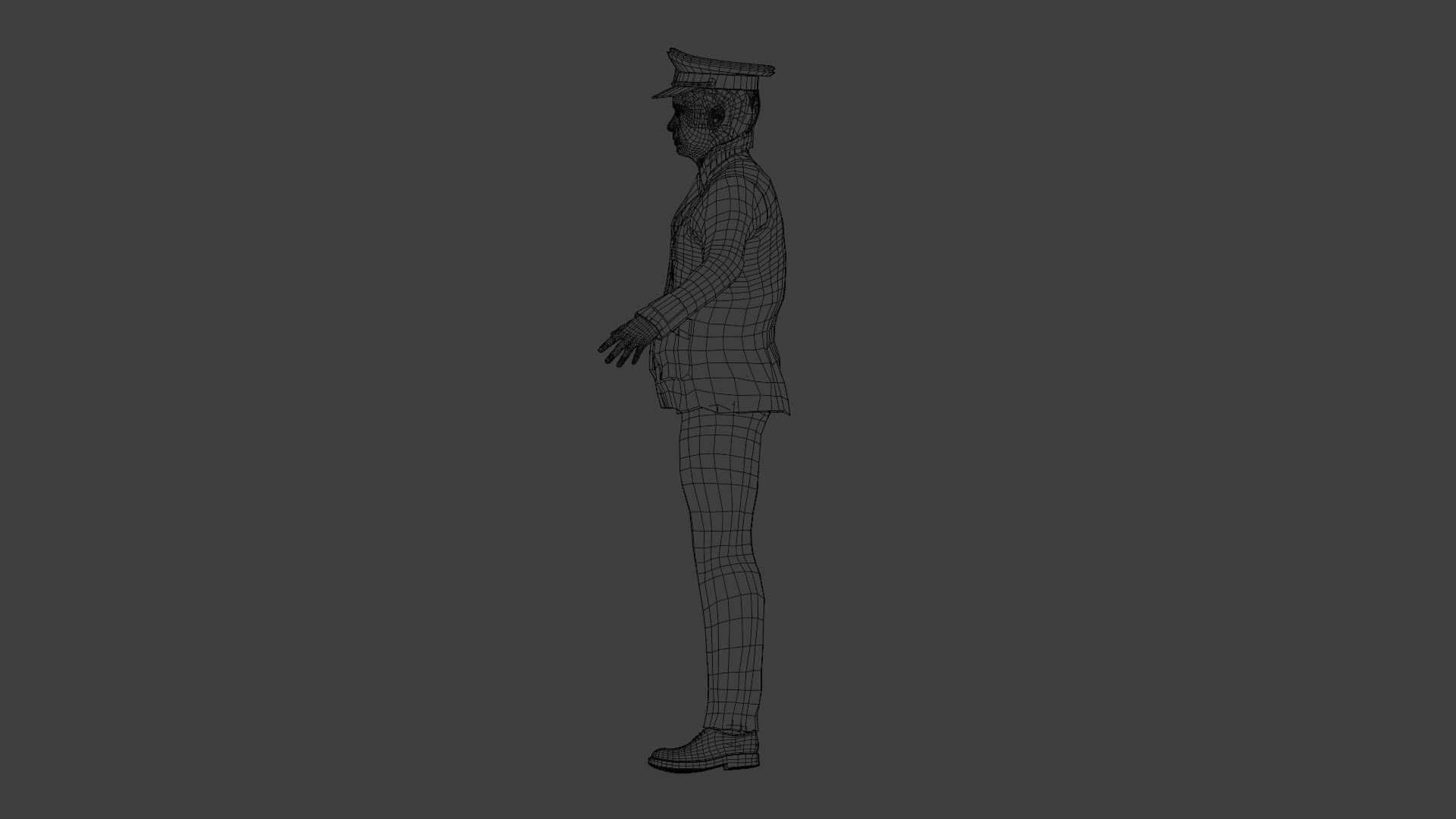 3D model Train Conductor VR / AR / lowpoly CGTrader