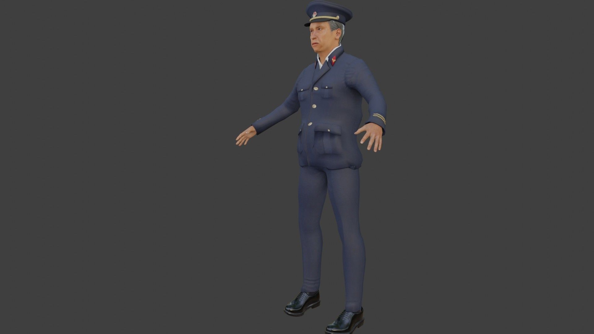 3D model Train Conductor VR / AR / lowpoly CGTrader