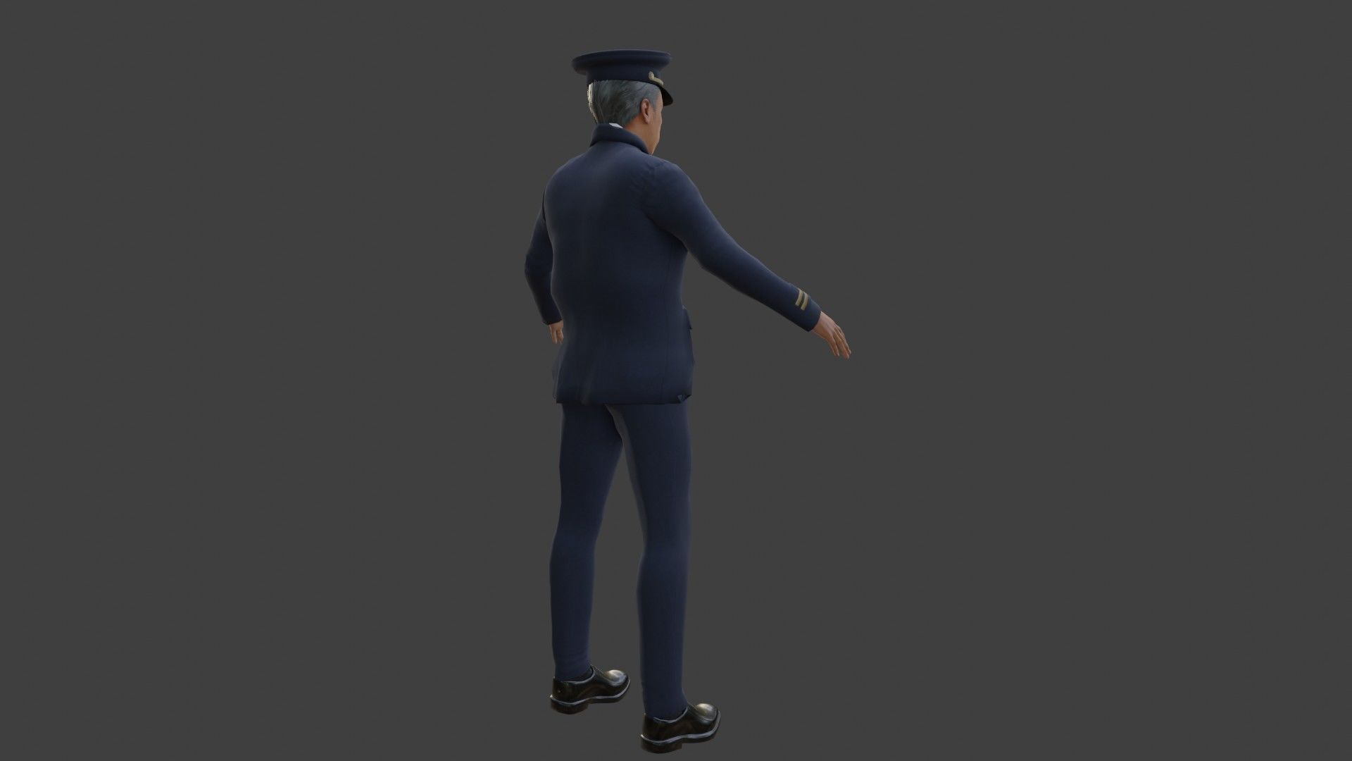 3D model Train Conductor VR / AR / lowpoly CGTrader