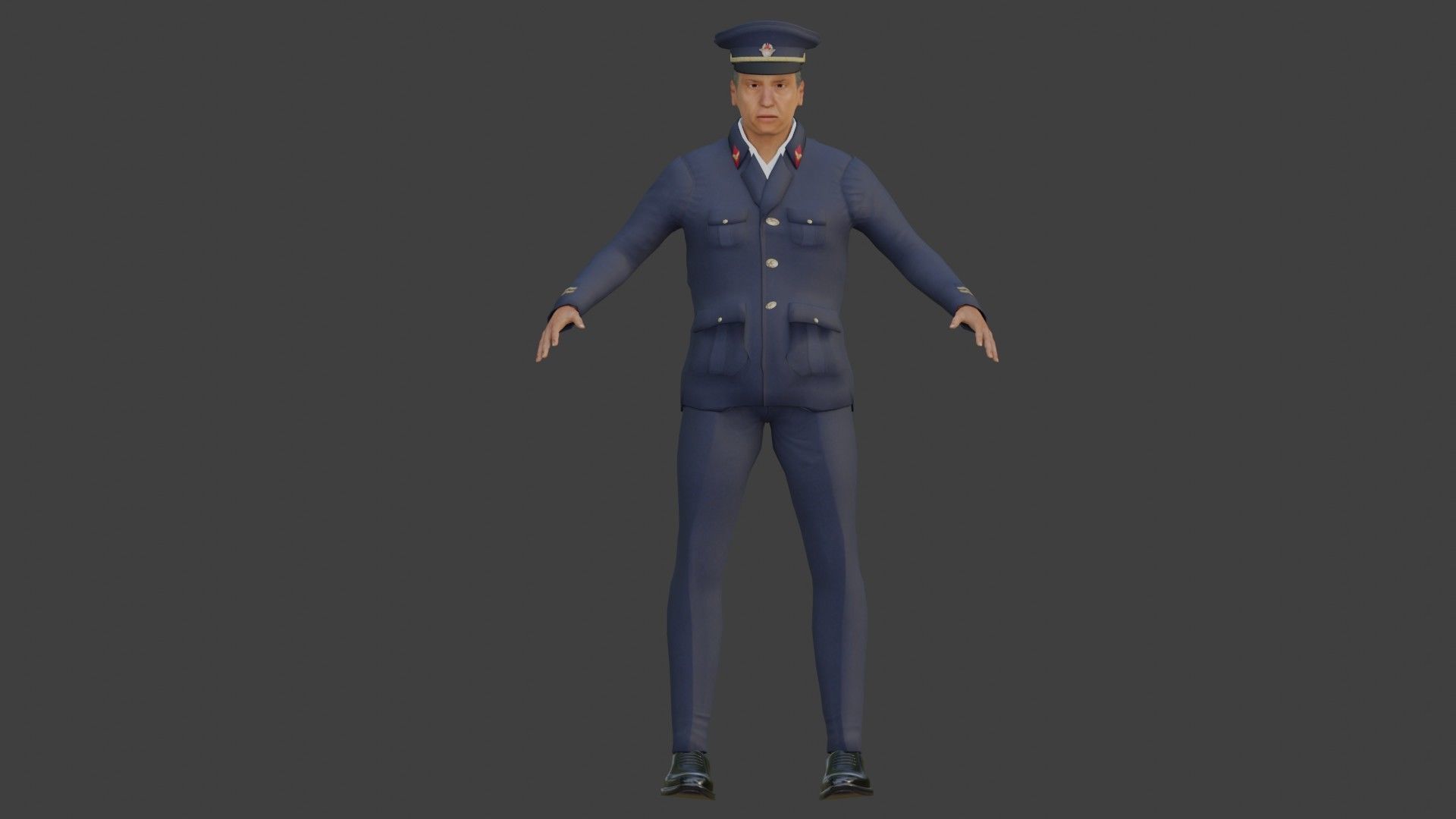 3D model Train Conductor Uniform VR / AR / lowpoly CGTrader