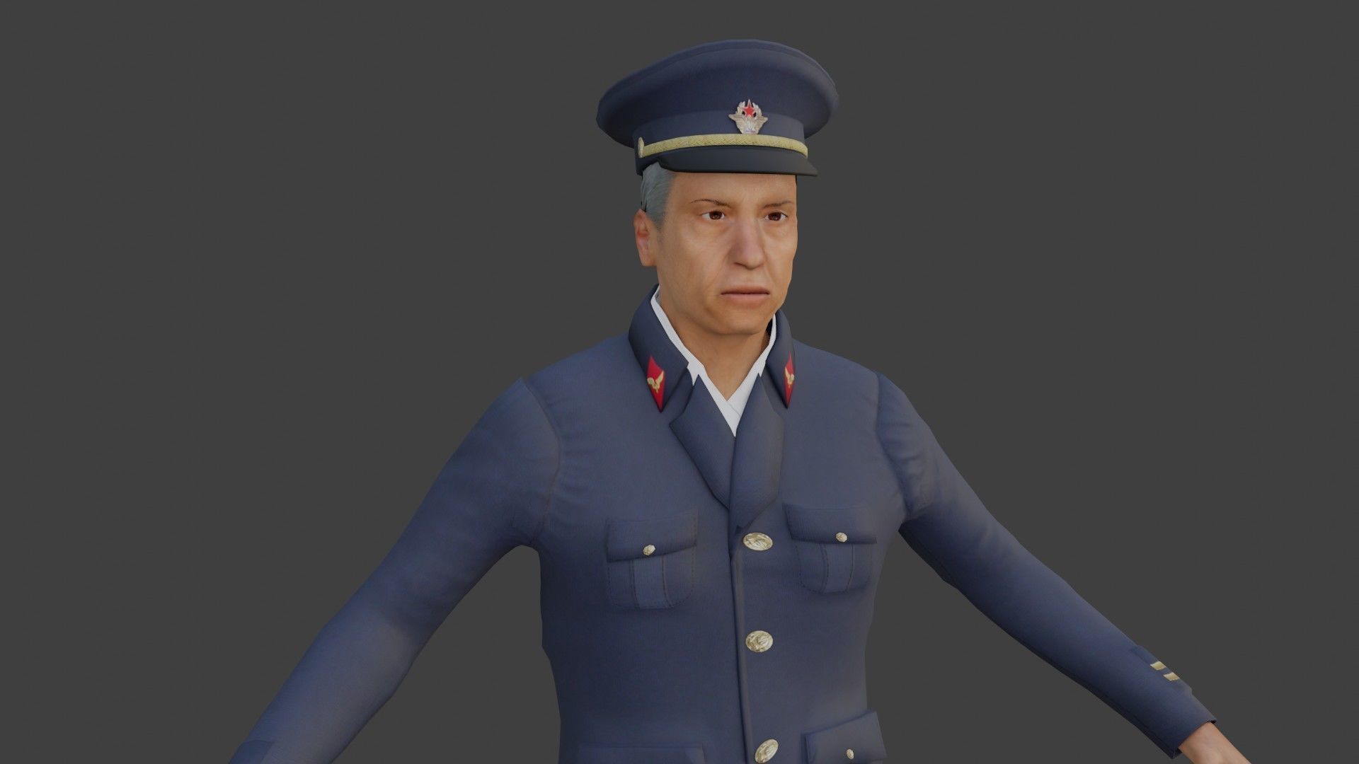 3D model Train Conductor Uniform VR / AR / lowpoly CGTrader