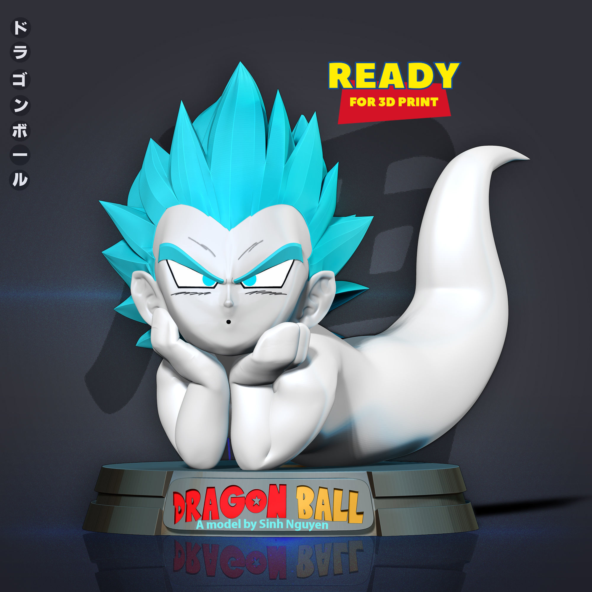 Ghost Gotenks resting 3D model 3D printable | CGTrader