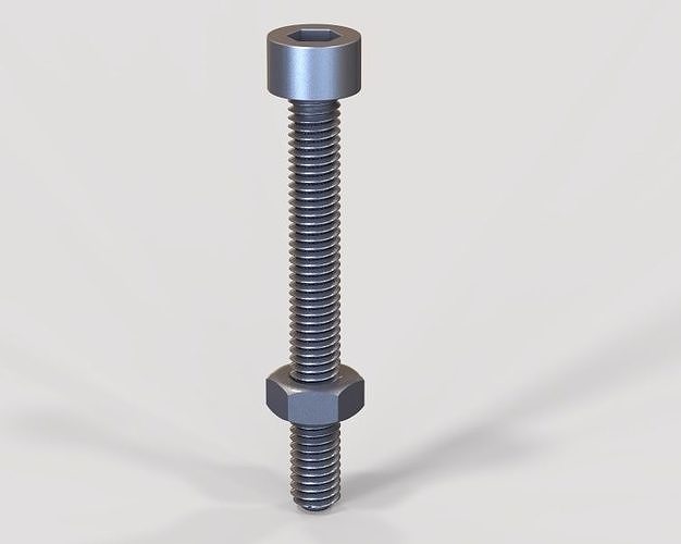 M5 x 40mm Full Thread Cap Head Bolt 3D model 3D printable CGTrader