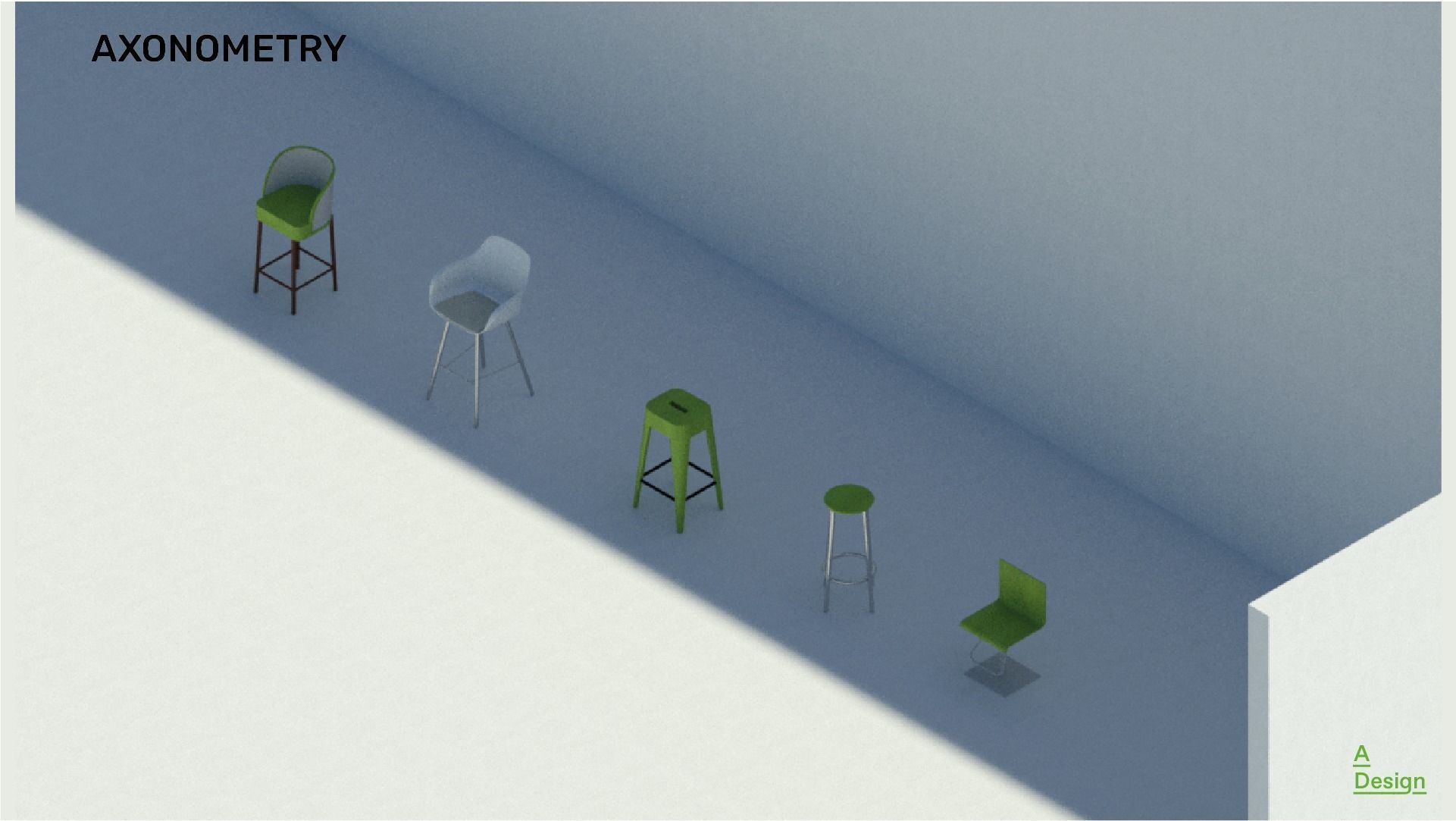 Bar stools Pack of revit families 3D model CGTrader