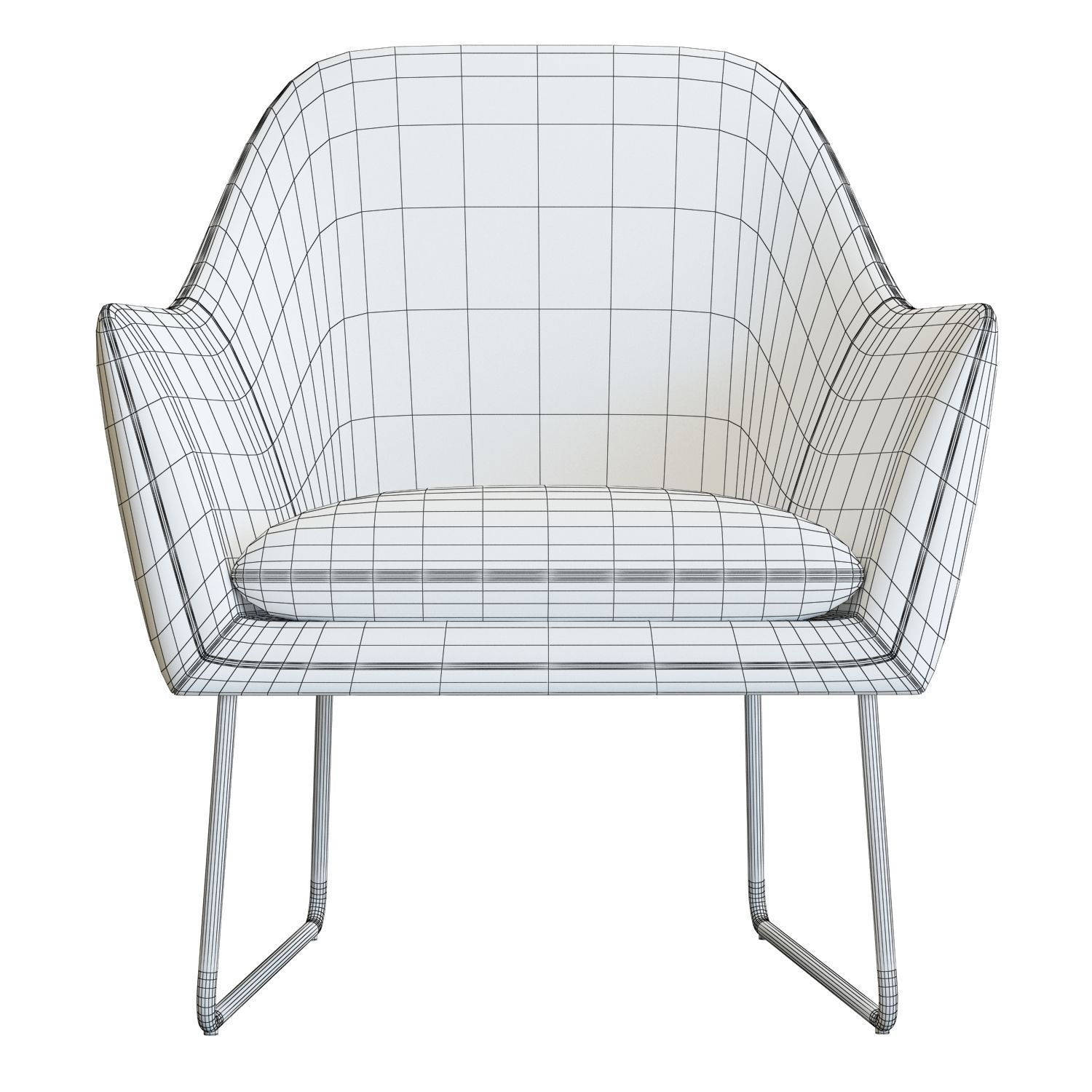 Crate and Barrel Clancy Leather Chair 3D model CGTrader