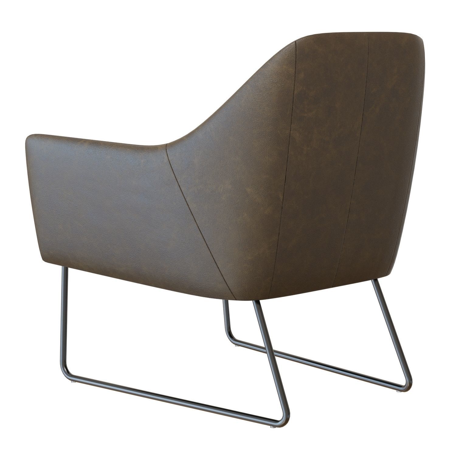 Crate and Barrel Clancy Leather Chair 3D model CGTrader