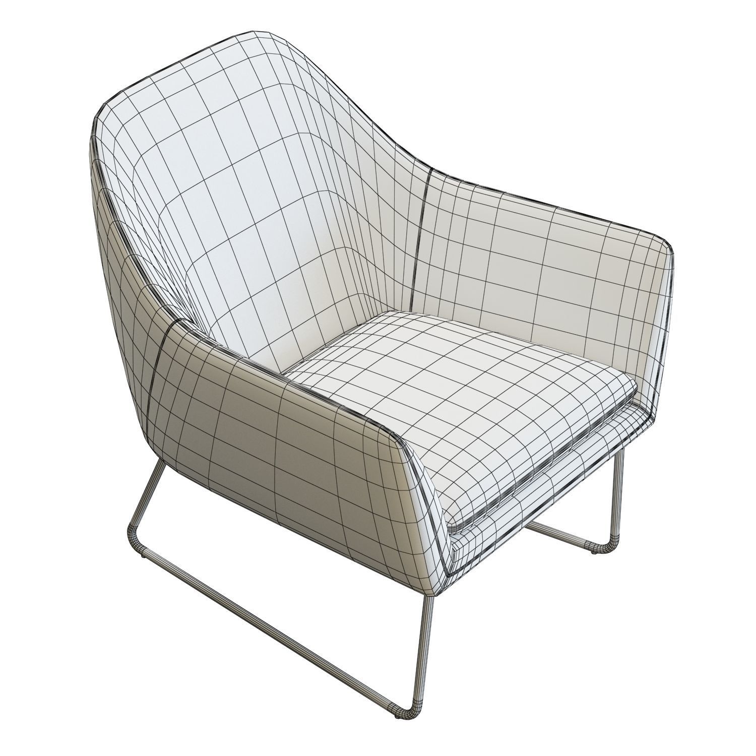 Crate and Barrel Clancy Leather Chair 3D model CGTrader