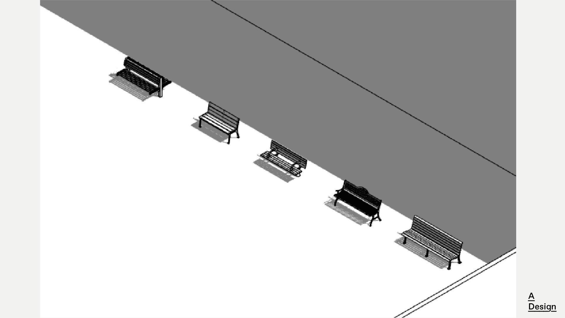 Bench Pack of revit families 3D model CGTrader