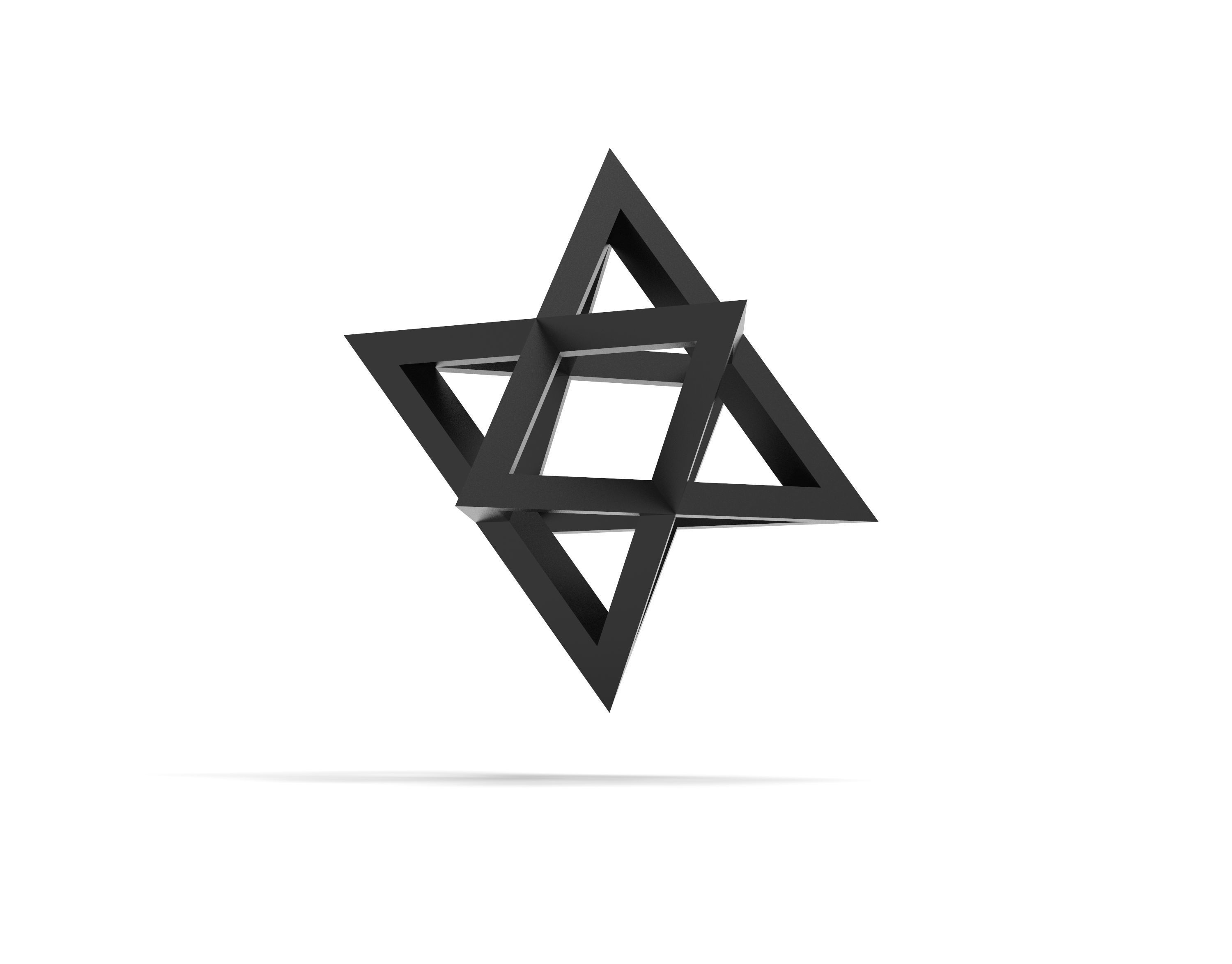 Wireframe Merkaba star 3D model 3D printable | CGTrader