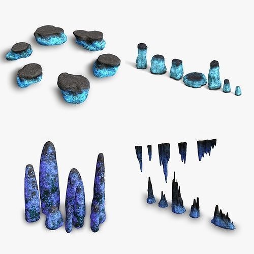 3D model Magical Rocks Combo VR / AR / low-poly | CGTrader
